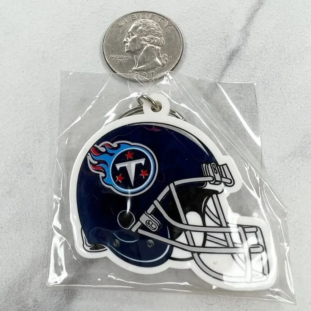 Tennessee Titans Football Helmet Rubber Keychain Keyring